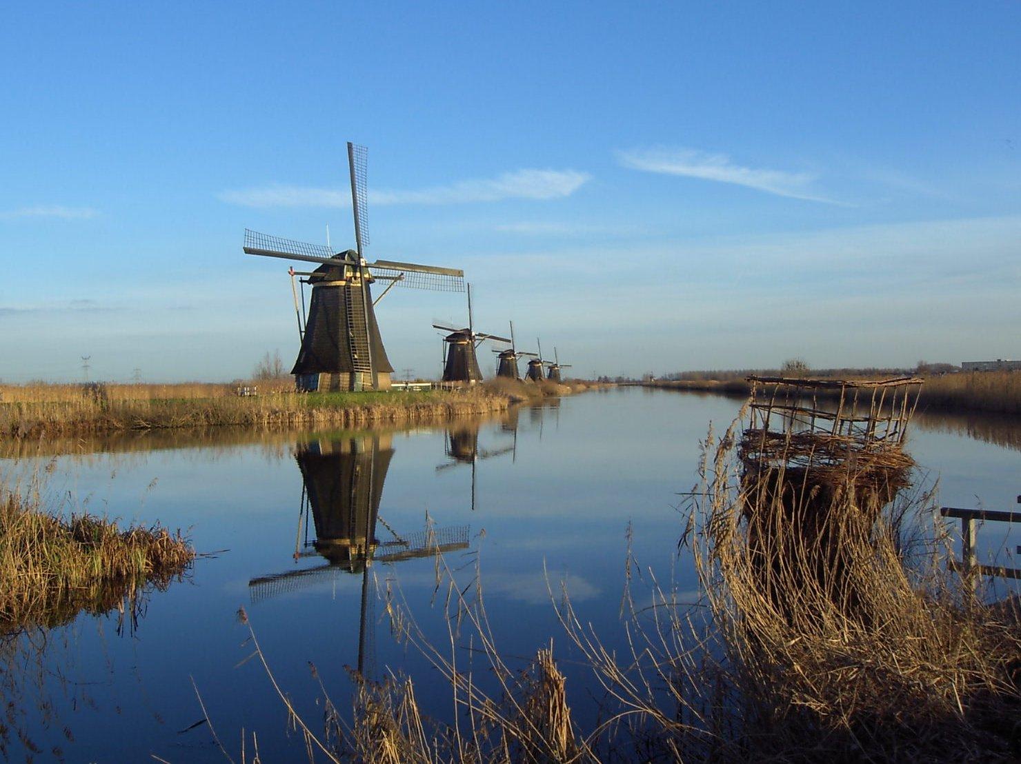 Mühlenanlagen in Kinderdijk-Elshout