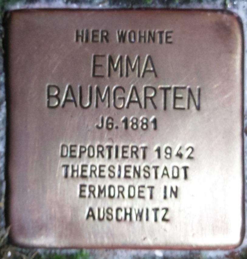 Stolperstein für Emma Baumgarten