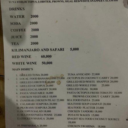 Utulivu Beach Local Restaurant