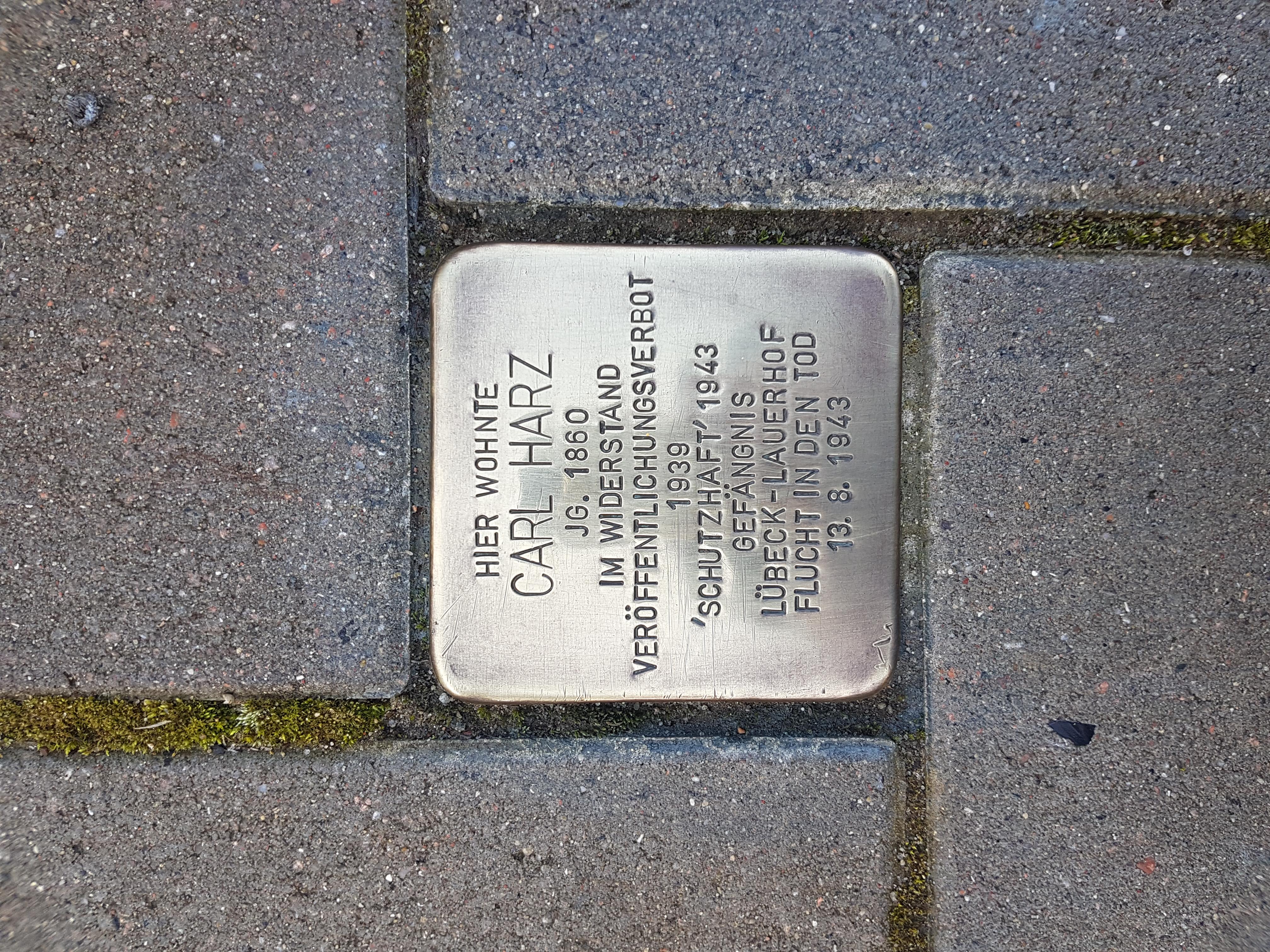 Stolperstein für Carl Harz