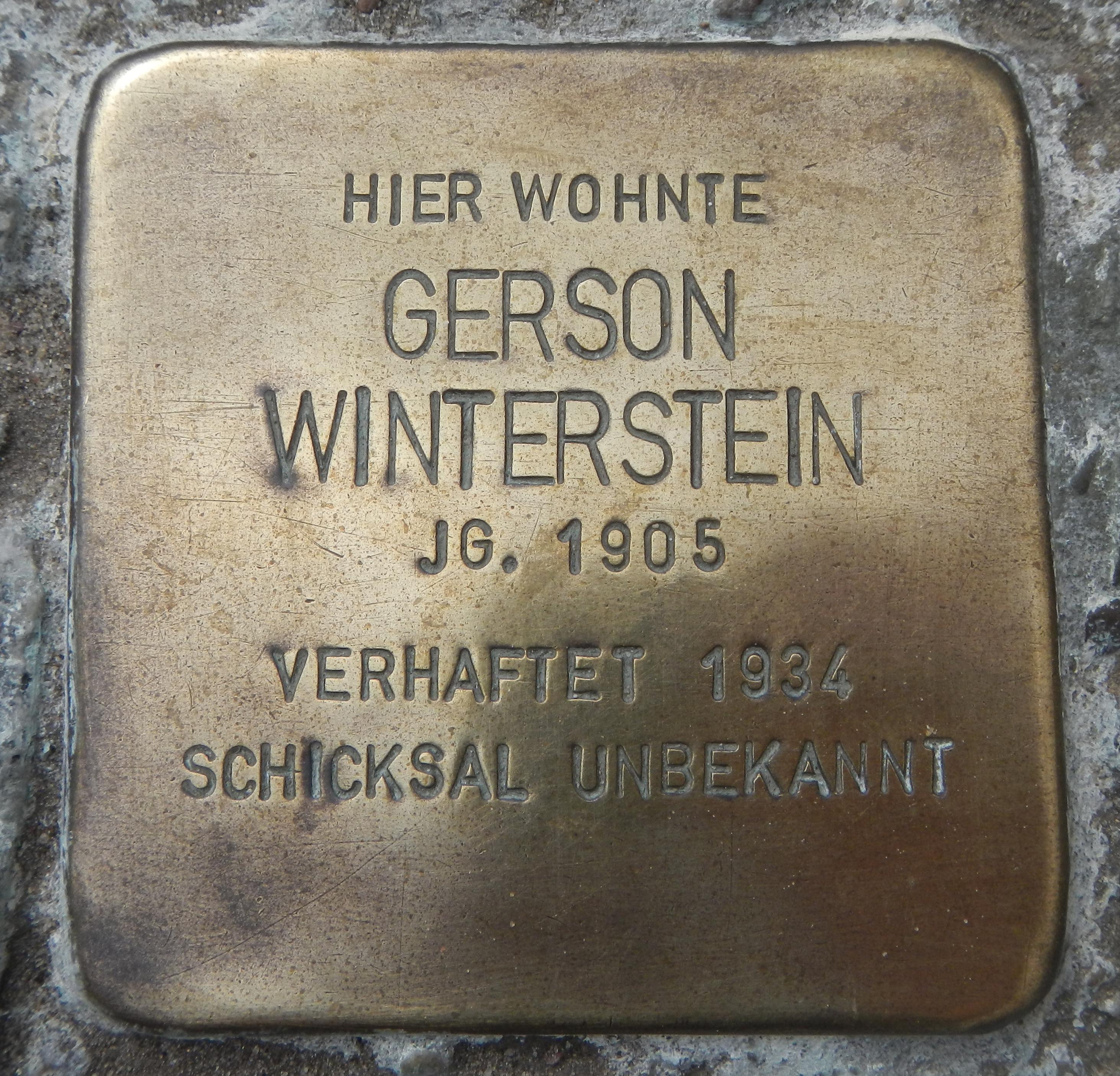 Stolperstein für Gerson Winterstein