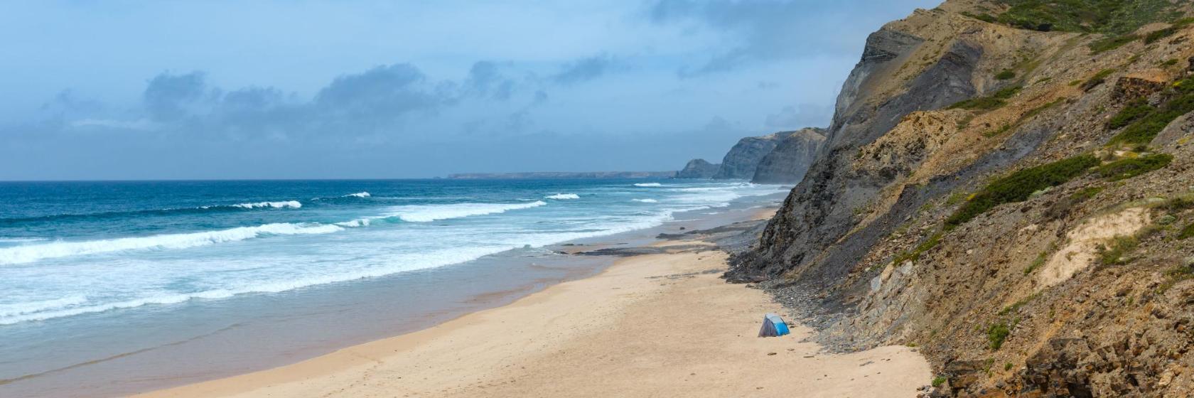 Surfspot am Strand Cordoama